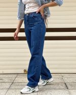 شلوار جین زنانه مدل نیم بگ کد j-300