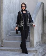 کت مخمل سوزن دوزی خرج کار هندی کد K-604