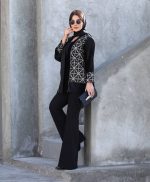 کت مخمل سوزن دوزی خرج کار هندی کد K-604