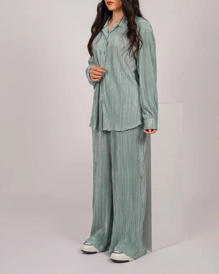 ست بلوز شلوار پلیسه اورجینال ترک کد B-6